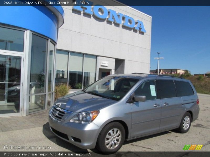 Slate Green Metallic / Gray 2008 Honda Odyssey EX-L
