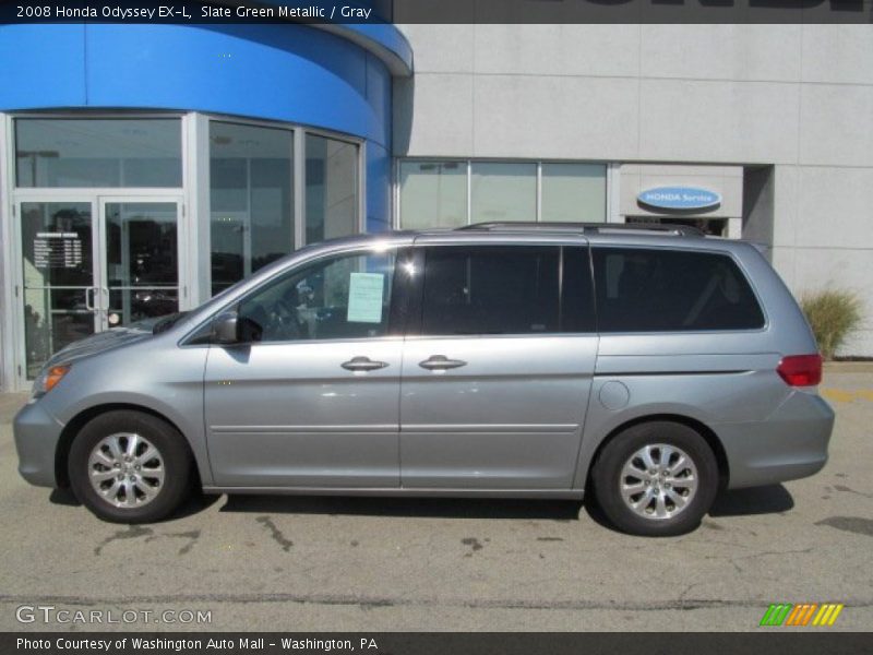 Slate Green Metallic / Gray 2008 Honda Odyssey EX-L