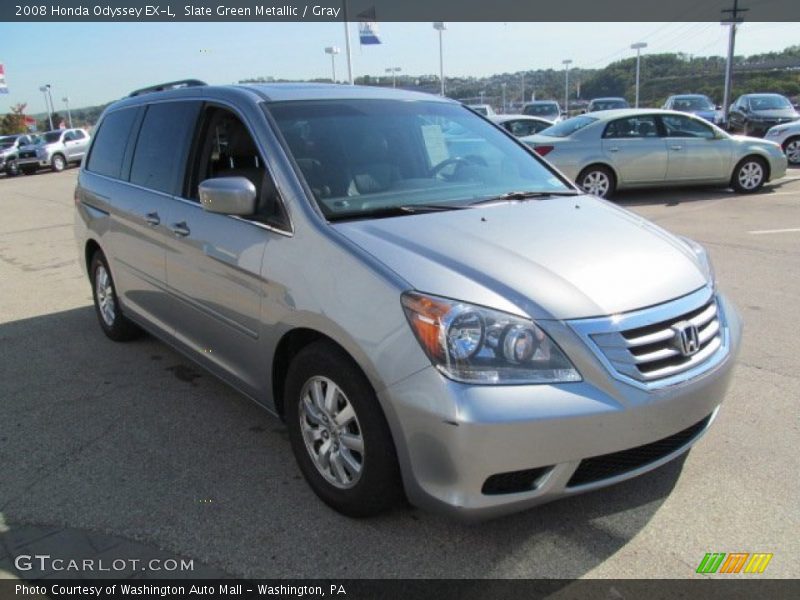Slate Green Metallic / Gray 2008 Honda Odyssey EX-L