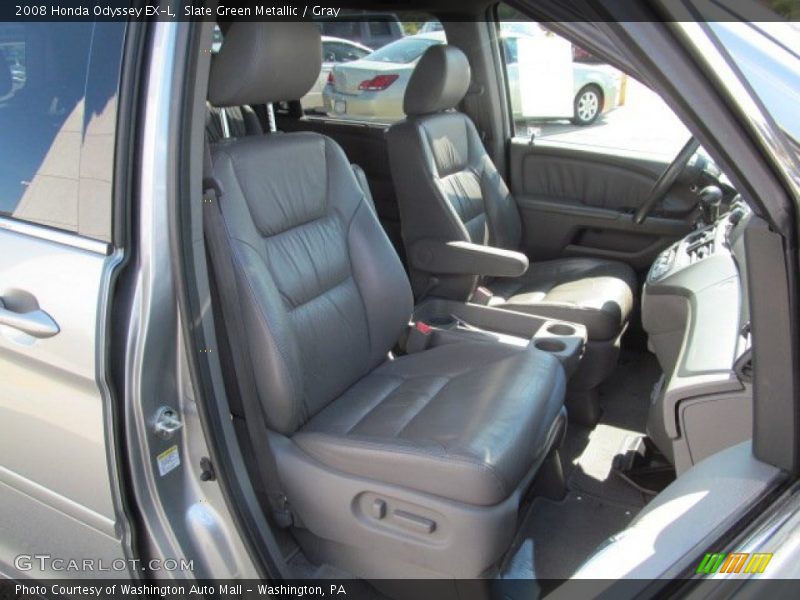 Slate Green Metallic / Gray 2008 Honda Odyssey EX-L