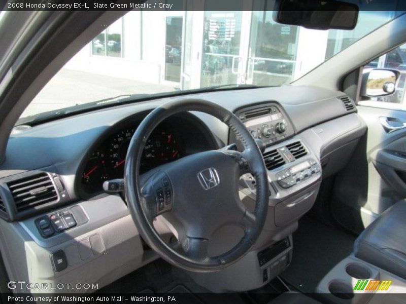 Slate Green Metallic / Gray 2008 Honda Odyssey EX-L