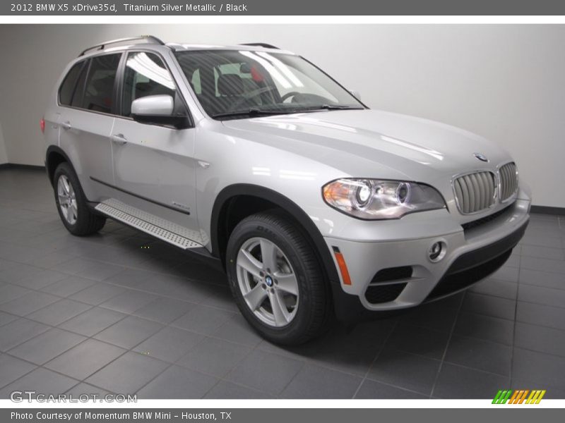 Titanium Silver Metallic / Black 2012 BMW X5 xDrive35d
