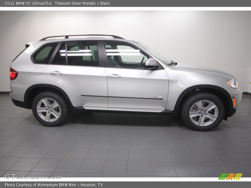 Titanium Silver Metallic / Black 2012 BMW X5 xDrive35d