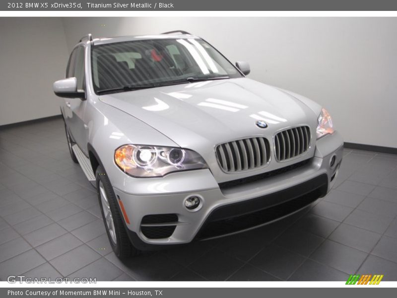Titanium Silver Metallic / Black 2012 BMW X5 xDrive35d
