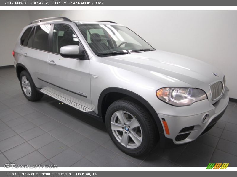 Titanium Silver Metallic / Black 2012 BMW X5 xDrive35d