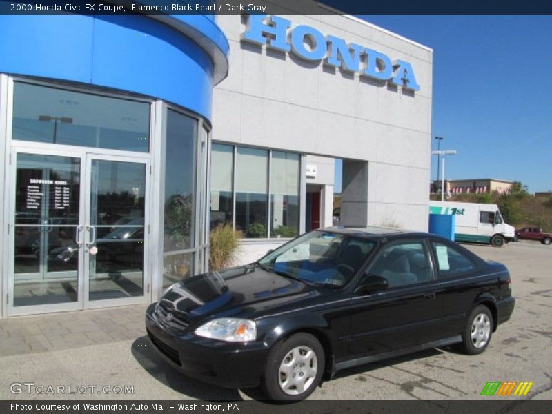 Flamenco Black Pearl / Dark Gray 2000 Honda Civic EX Coupe