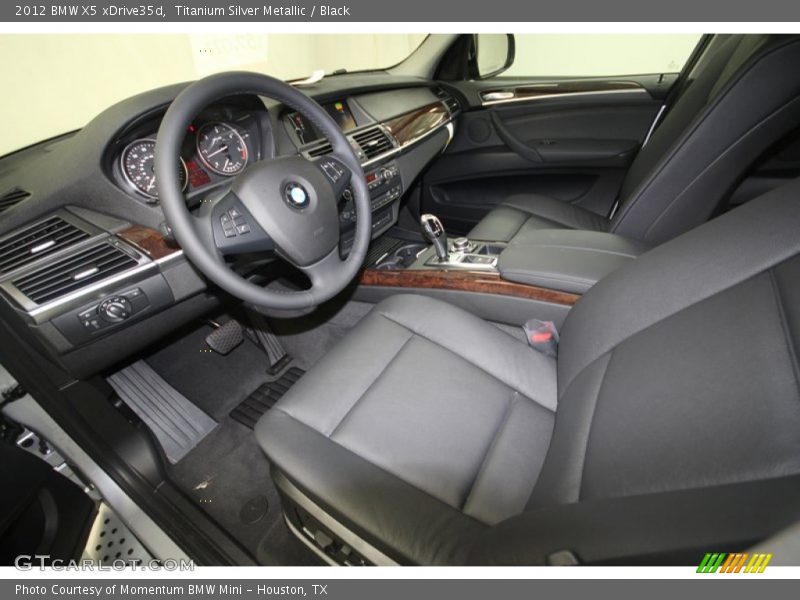 Titanium Silver Metallic / Black 2012 BMW X5 xDrive35d