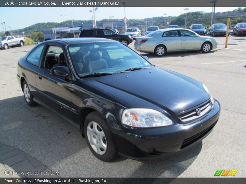 Flamenco Black Pearl / Dark Gray 2000 Honda Civic EX Coupe