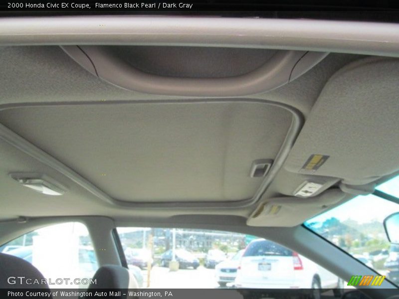 Flamenco Black Pearl / Dark Gray 2000 Honda Civic EX Coupe