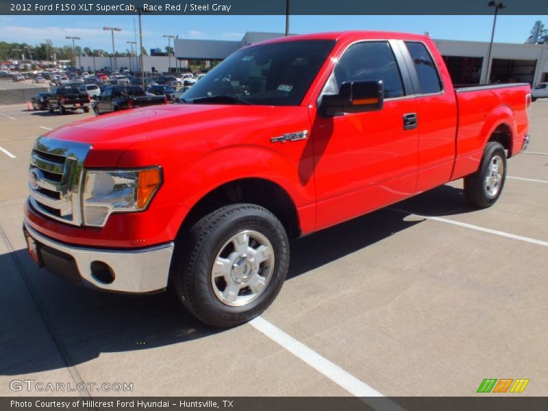 Race Red / Steel Gray 2012 Ford F150 XLT SuperCab