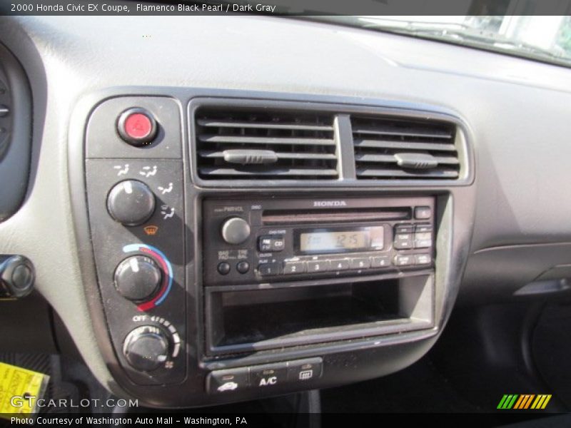 Flamenco Black Pearl / Dark Gray 2000 Honda Civic EX Coupe