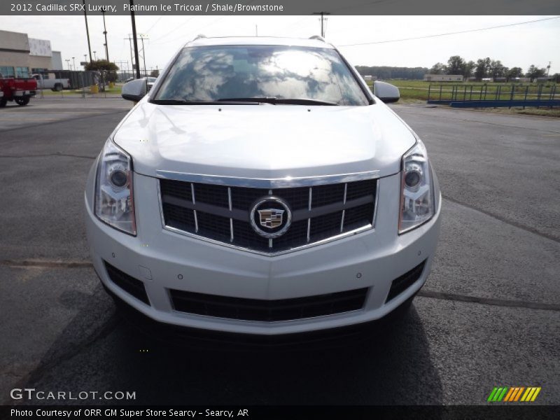 Platinum Ice Tricoat / Shale/Brownstone 2012 Cadillac SRX Luxury