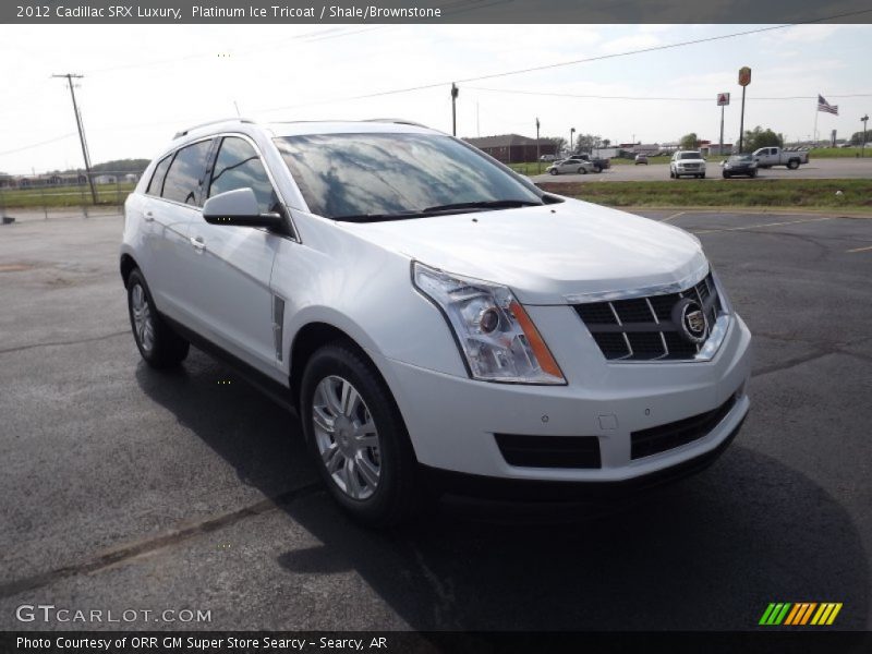 Platinum Ice Tricoat / Shale/Brownstone 2012 Cadillac SRX Luxury