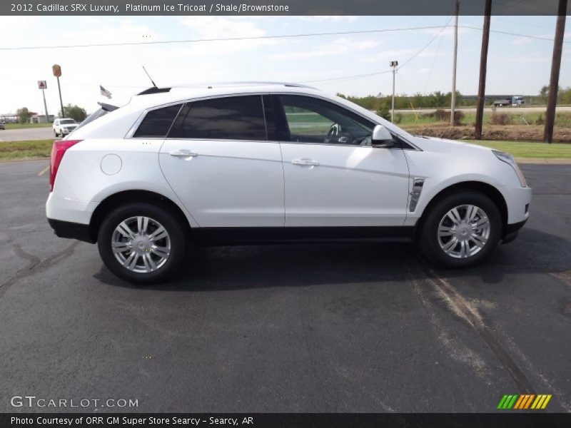 Platinum Ice Tricoat / Shale/Brownstone 2012 Cadillac SRX Luxury