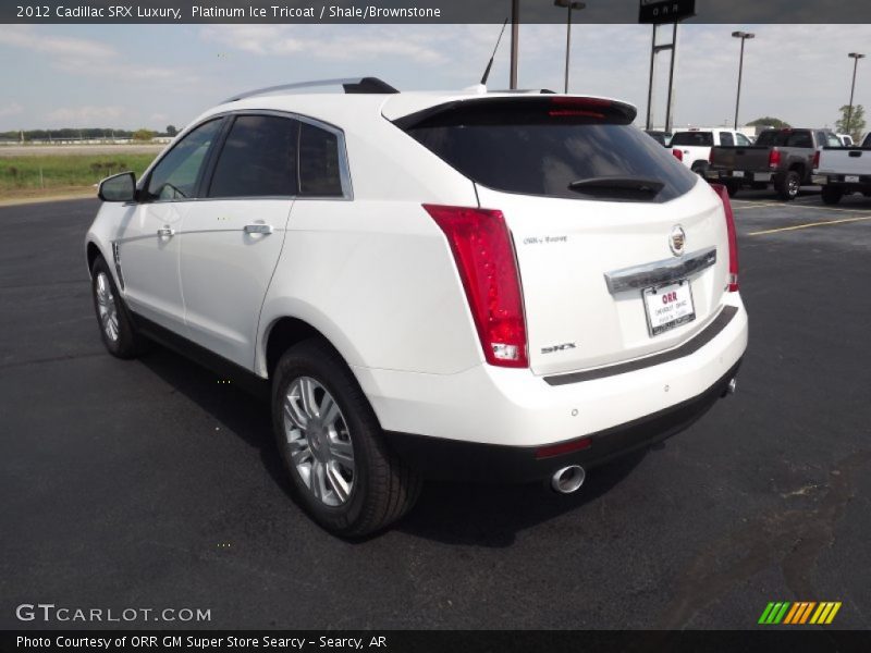 Platinum Ice Tricoat / Shale/Brownstone 2012 Cadillac SRX Luxury