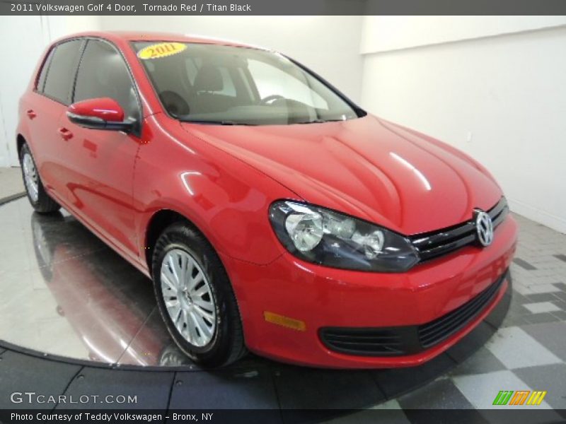 Tornado Red / Titan Black 2011 Volkswagen Golf 4 Door