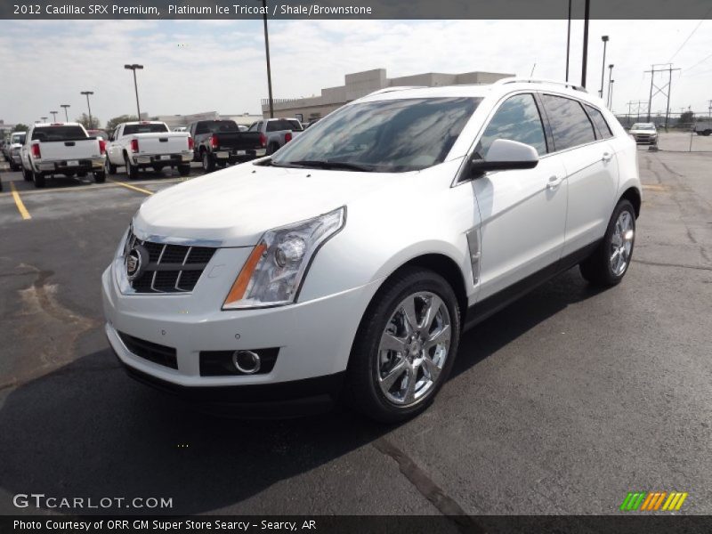 Platinum Ice Tricoat / Shale/Brownstone 2012 Cadillac SRX Premium
