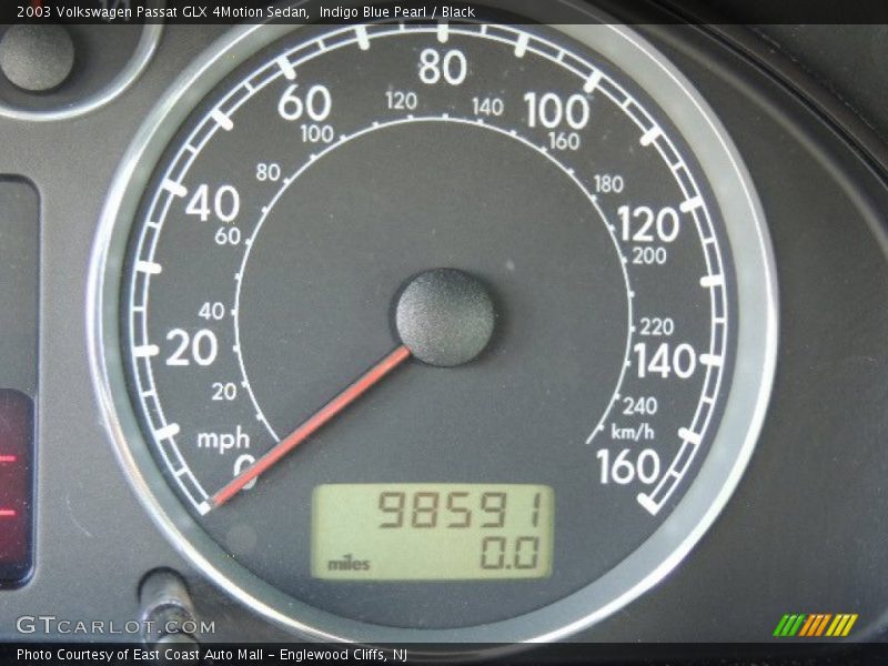 Indigo Blue Pearl / Black 2003 Volkswagen Passat GLX 4Motion Sedan