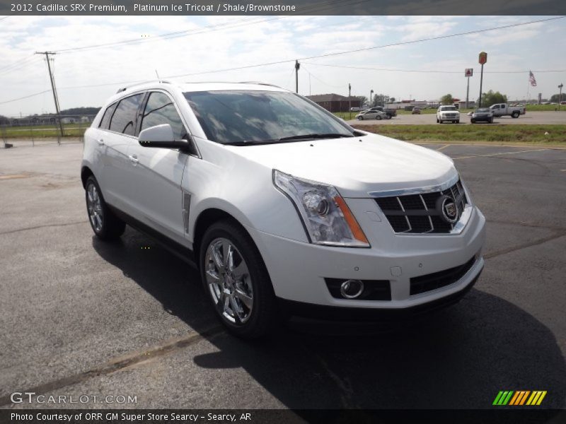 Platinum Ice Tricoat / Shale/Brownstone 2012 Cadillac SRX Premium
