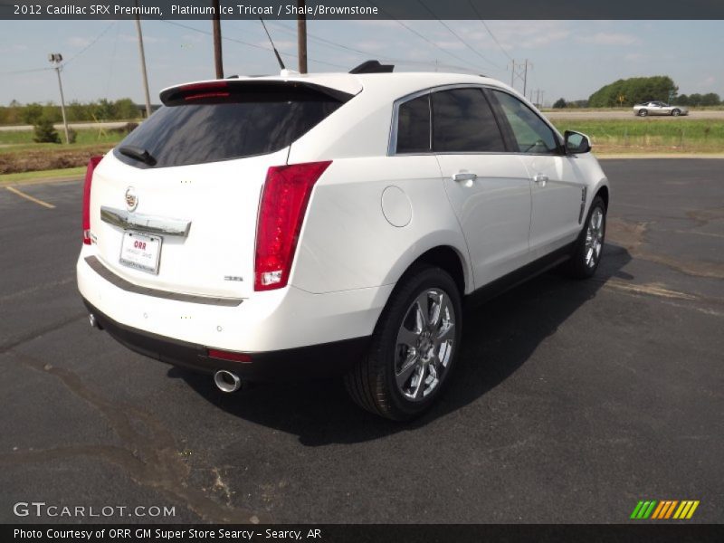 Platinum Ice Tricoat / Shale/Brownstone 2012 Cadillac SRX Premium