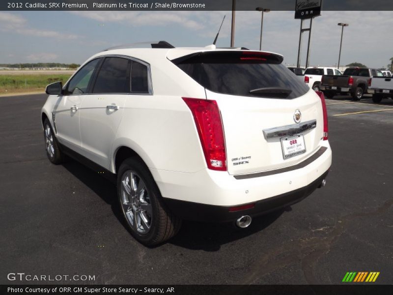 Platinum Ice Tricoat / Shale/Brownstone 2012 Cadillac SRX Premium