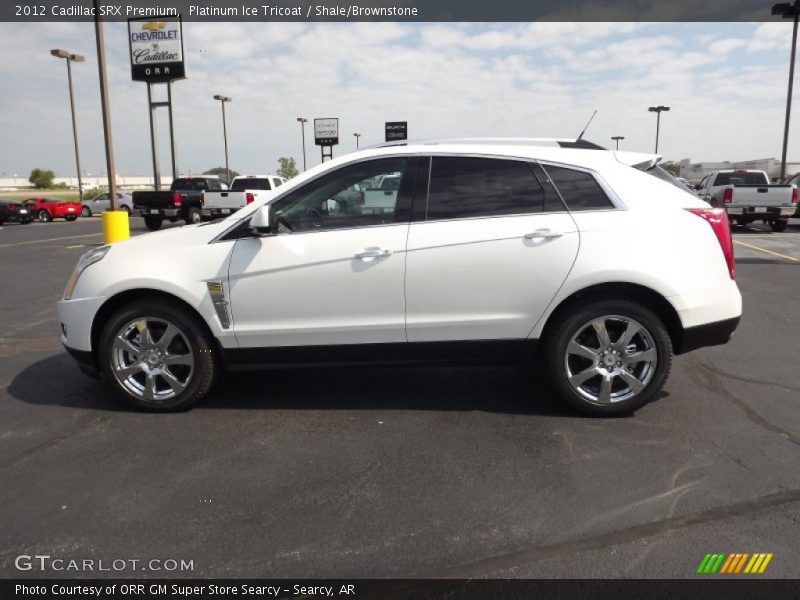 Platinum Ice Tricoat / Shale/Brownstone 2012 Cadillac SRX Premium