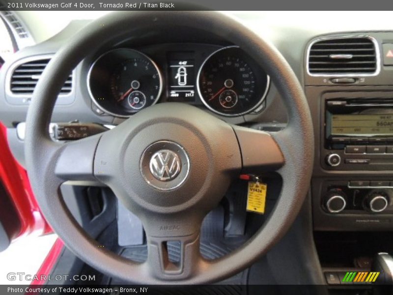 Tornado Red / Titan Black 2011 Volkswagen Golf 4 Door