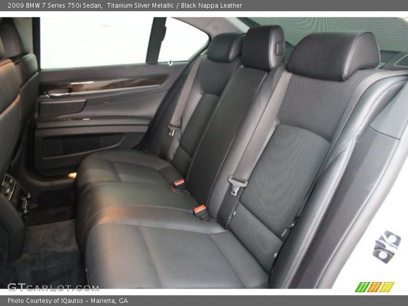 Titanium Silver Metallic / Black Nappa Leather 2009 BMW 7 Series 750i Sedan