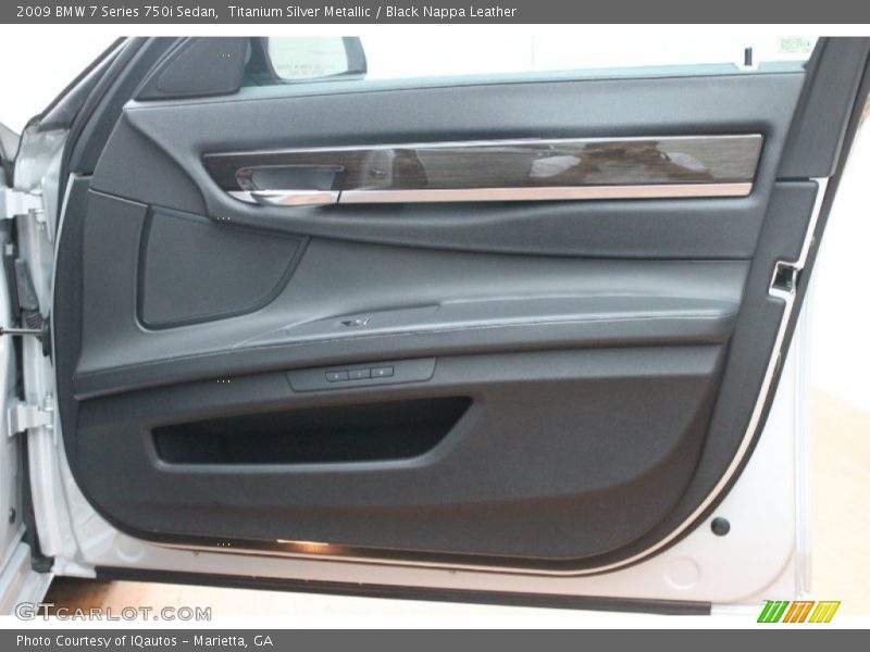 Titanium Silver Metallic / Black Nappa Leather 2009 BMW 7 Series 750i Sedan