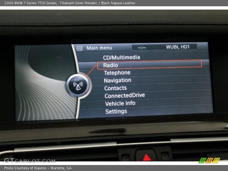 Titanium Silver Metallic / Black Nappa Leather 2009 BMW 7 Series 750i Sedan