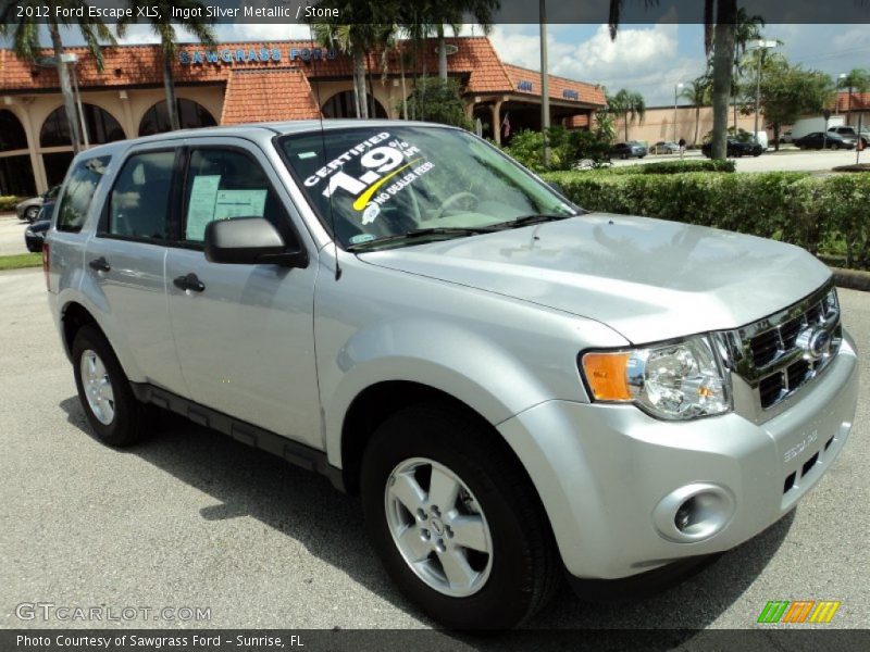 Ingot Silver Metallic / Stone 2012 Ford Escape XLS