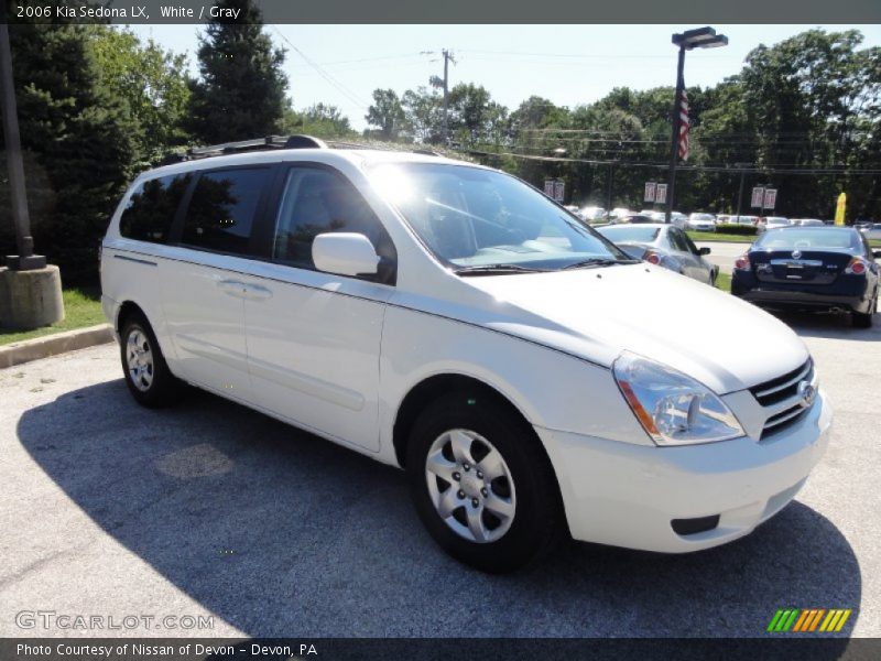 White / Gray 2006 Kia Sedona LX