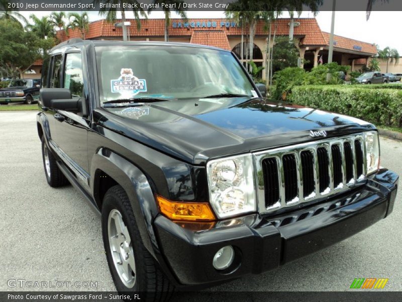Brilliant Black Crystal Pearl / Dark Slate Gray 2010 Jeep Commander Sport