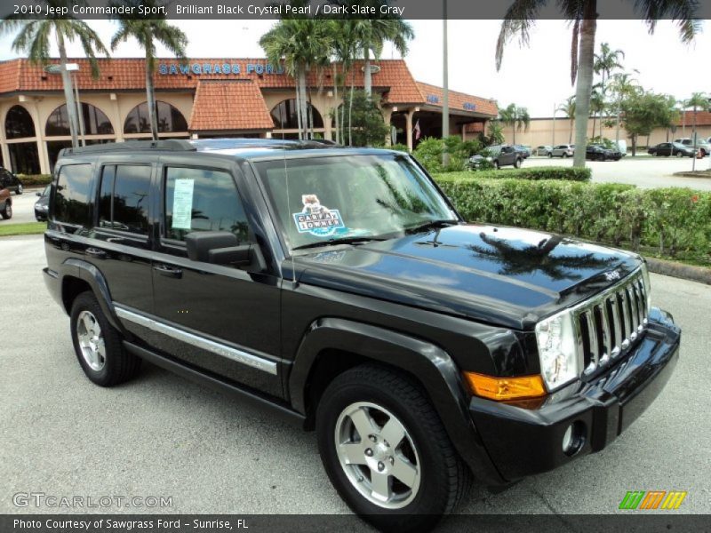 Brilliant Black Crystal Pearl / Dark Slate Gray 2010 Jeep Commander Sport