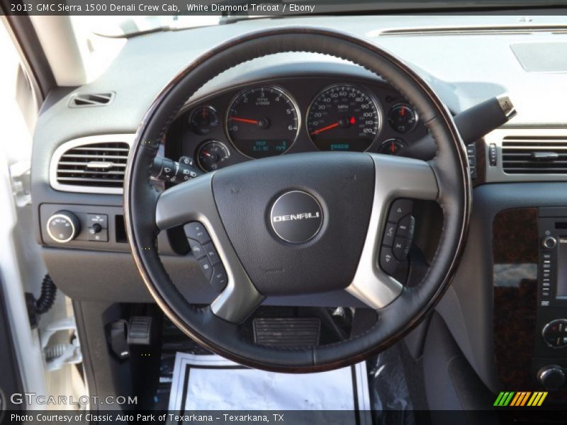 White Diamond Tricoat / Ebony 2013 GMC Sierra 1500 Denali Crew Cab