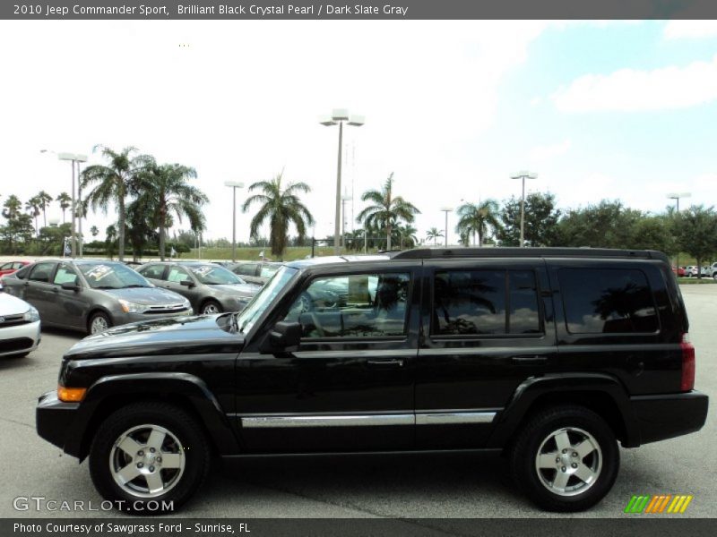 Brilliant Black Crystal Pearl / Dark Slate Gray 2010 Jeep Commander Sport