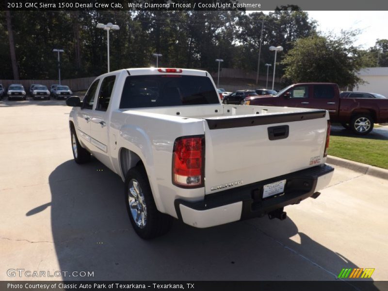 White Diamond Tricoat / Cocoa/Light Cashmere 2013 GMC Sierra 1500 Denali Crew Cab
