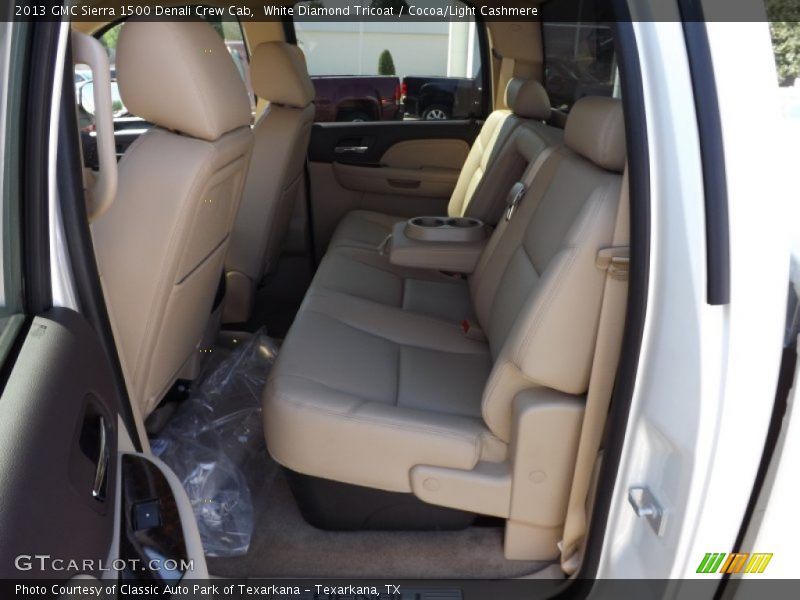 White Diamond Tricoat / Cocoa/Light Cashmere 2013 GMC Sierra 1500 Denali Crew Cab