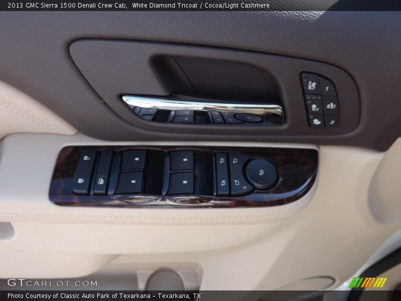 White Diamond Tricoat / Cocoa/Light Cashmere 2013 GMC Sierra 1500 Denali Crew Cab