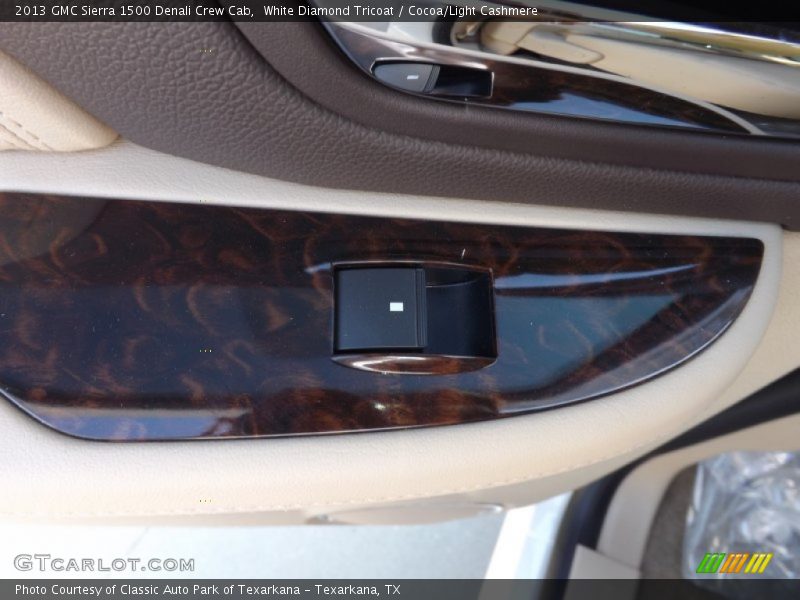 White Diamond Tricoat / Cocoa/Light Cashmere 2013 GMC Sierra 1500 Denali Crew Cab