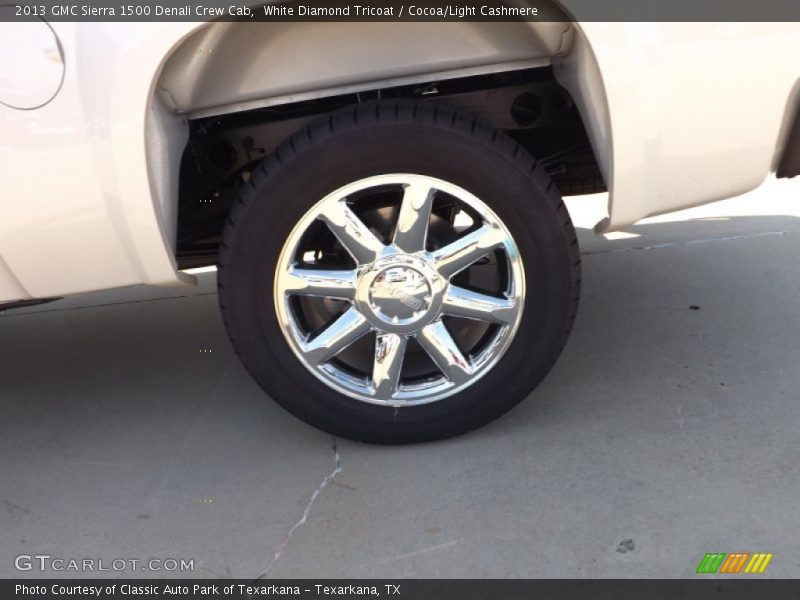 White Diamond Tricoat / Cocoa/Light Cashmere 2013 GMC Sierra 1500 Denali Crew Cab