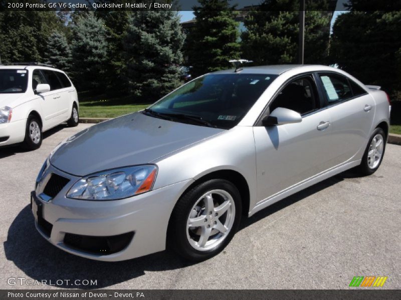 Quicksilver Metallic / Ebony 2009 Pontiac G6 V6 Sedan