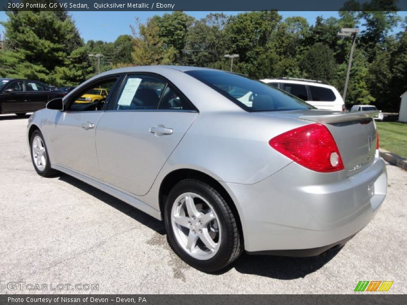 Quicksilver Metallic / Ebony 2009 Pontiac G6 V6 Sedan