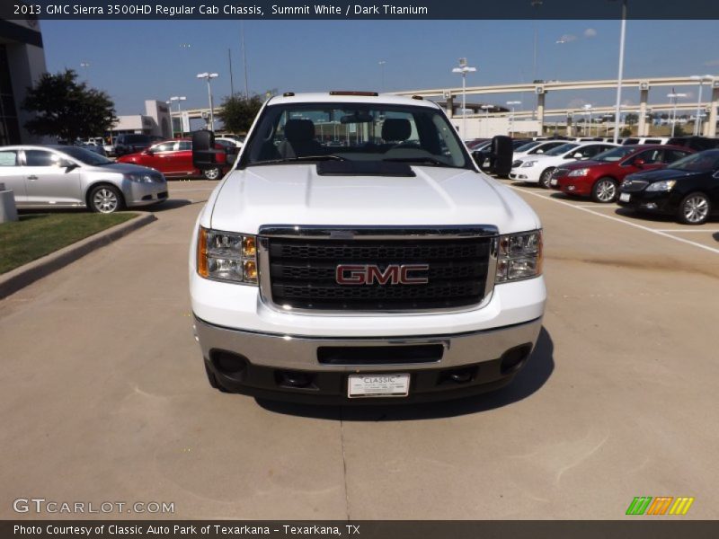 Summit White / Dark Titanium 2013 GMC Sierra 3500HD Regular Cab Chassis