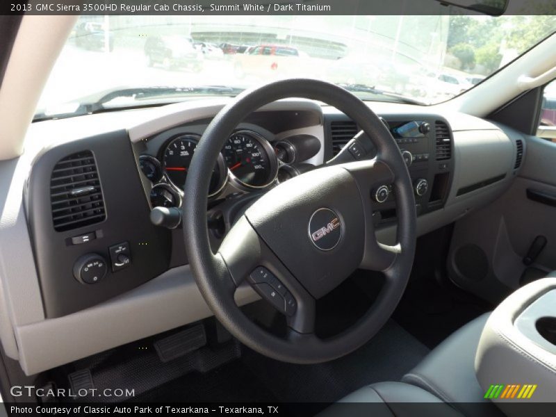 Summit White / Dark Titanium 2013 GMC Sierra 3500HD Regular Cab Chassis