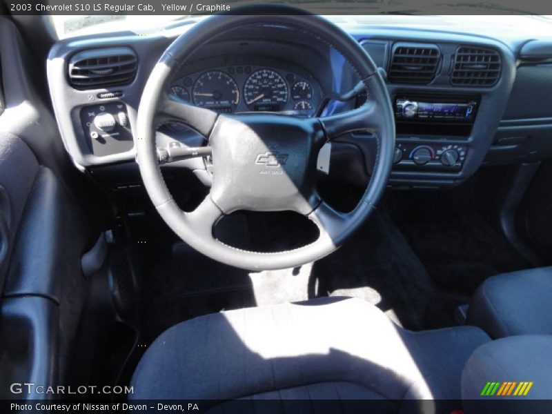 Yellow / Graphite 2003 Chevrolet S10 LS Regular Cab