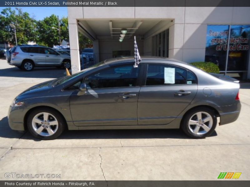 Polished Metal Metallic / Black 2011 Honda Civic LX-S Sedan