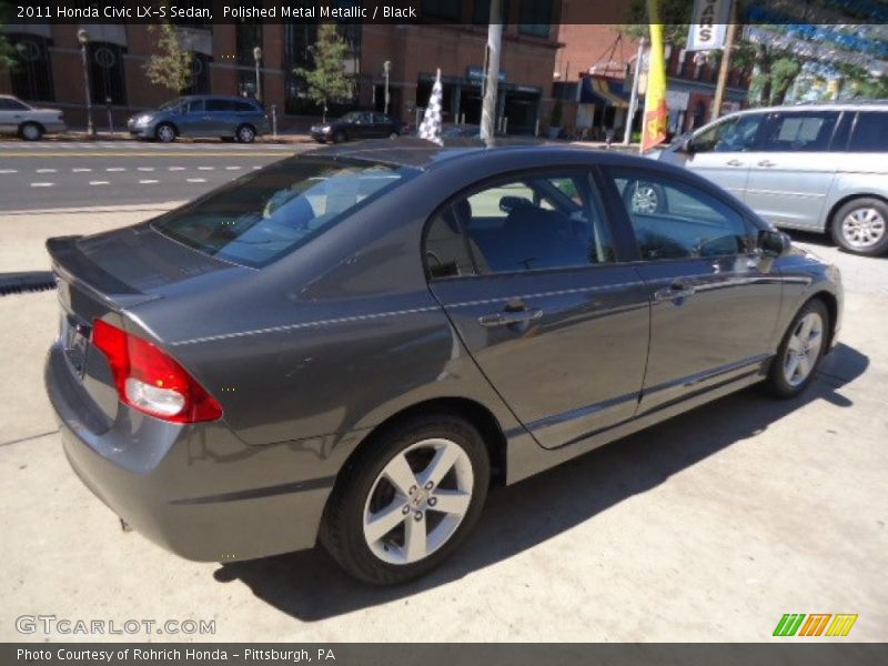 Polished Metal Metallic / Black 2011 Honda Civic LX-S Sedan