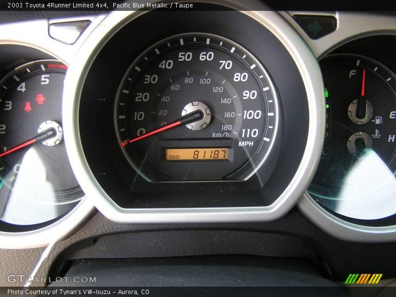 Pacific Blue Metallic / Taupe 2003 Toyota 4Runner Limited 4x4