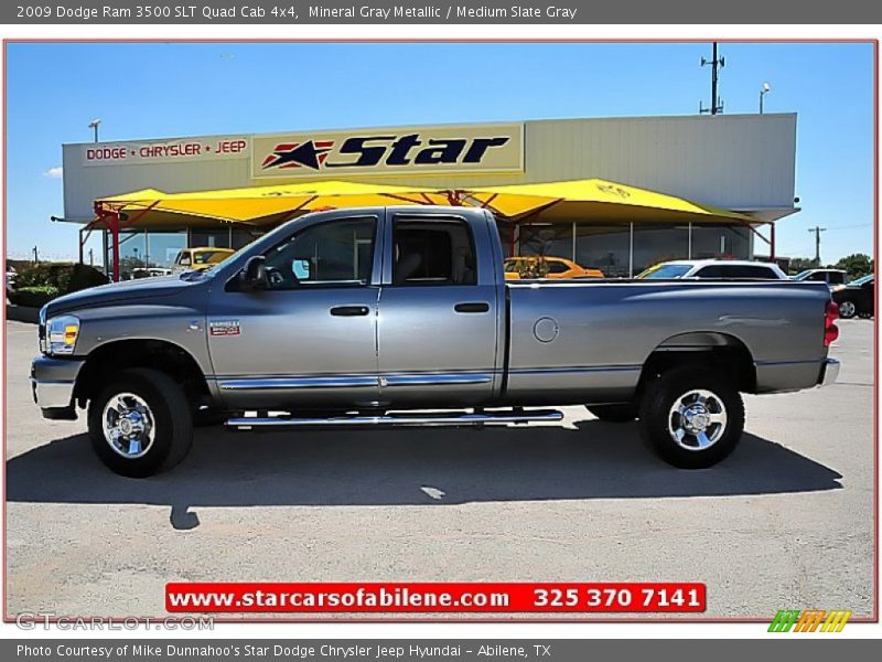 Mineral Gray Metallic / Medium Slate Gray 2009 Dodge Ram 3500 SLT Quad Cab 4x4